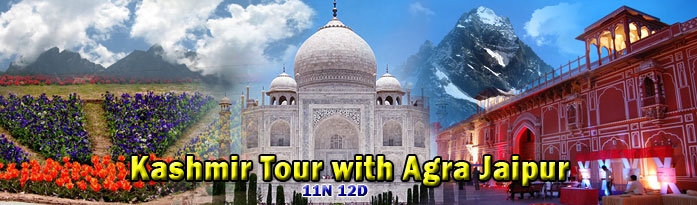 Hot Deal on Kashmir with Agra Jaipur Tour